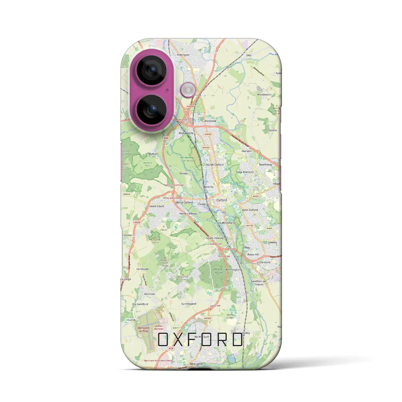 【オックスフォード(イギリス)】地図柄iPhoneケース(バックカバータイプ)