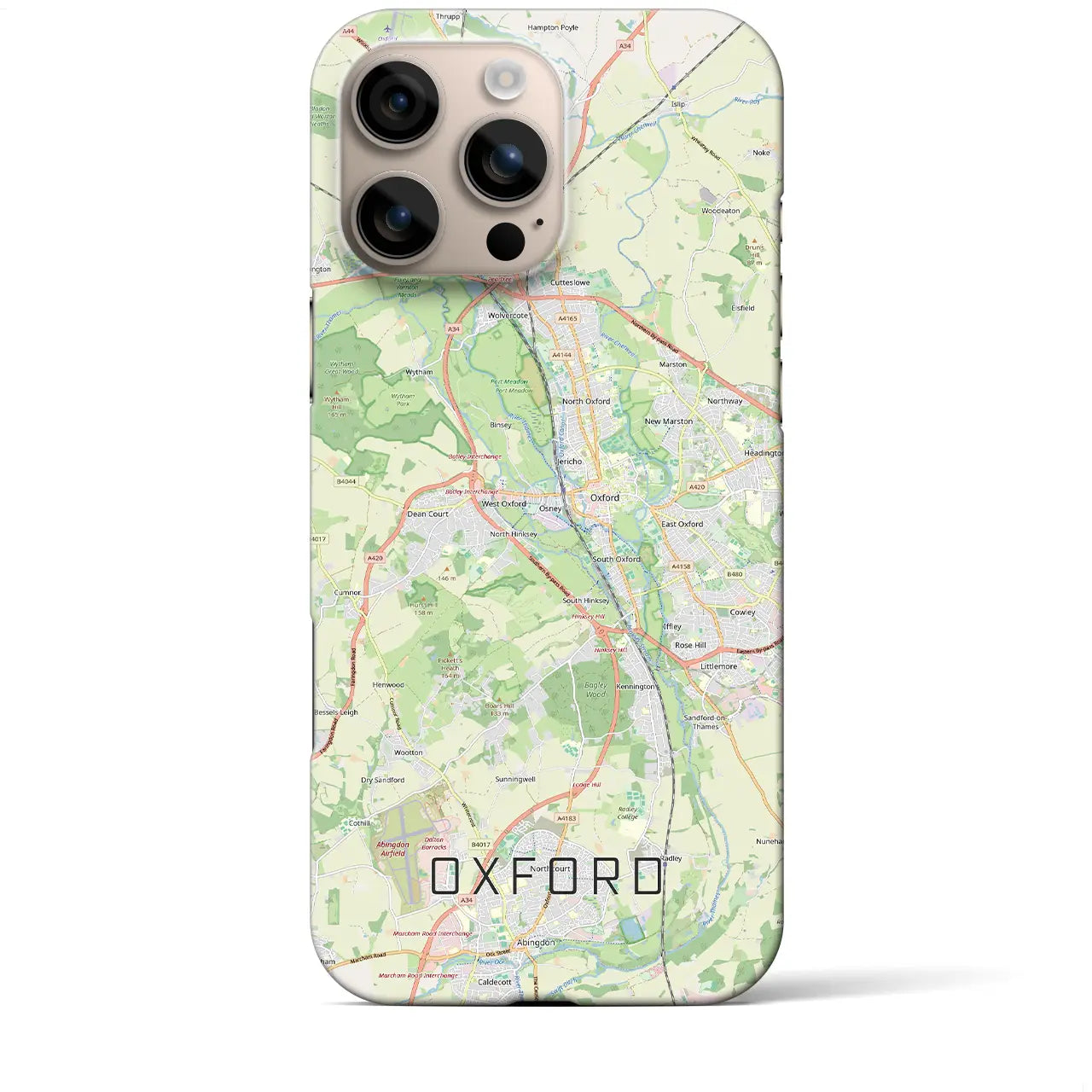 【オックスフォード(イギリス)】地図柄iPhoneケース(バックカバータイプ)