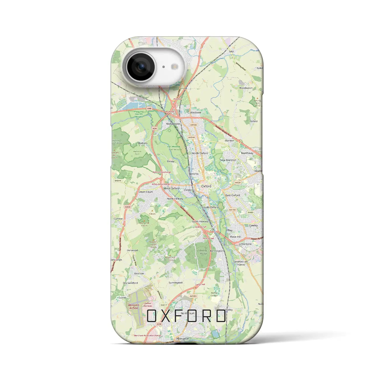 【オックスフォード(イギリス)】地図柄iPhoneケース(バックカバータイプ)