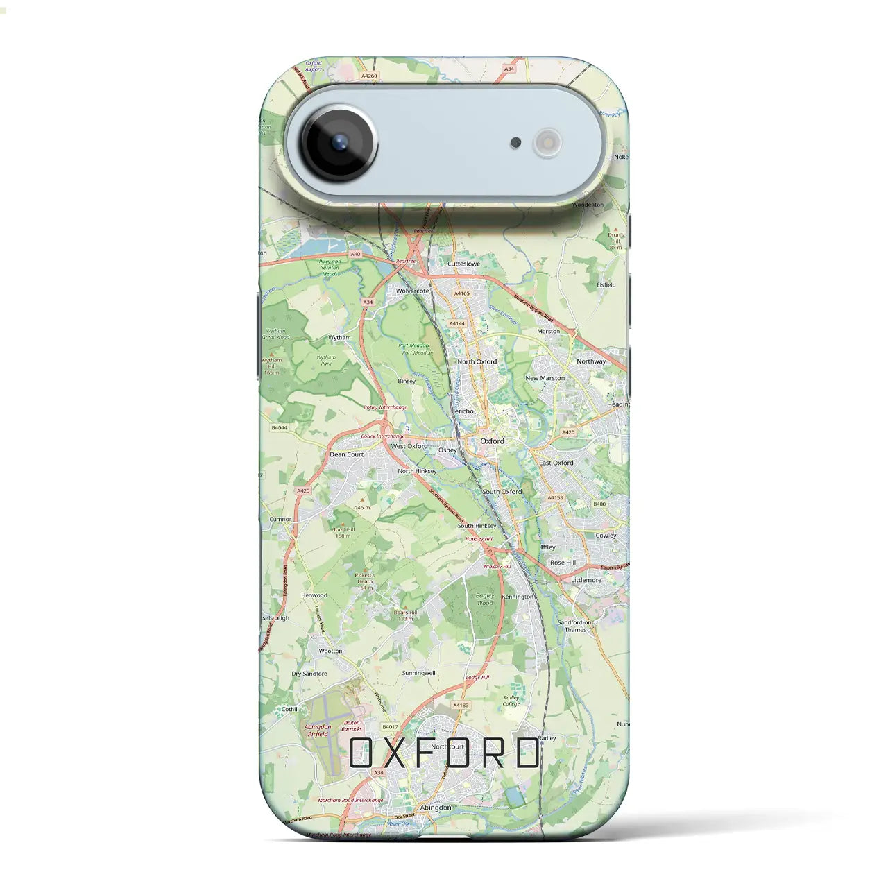 【オックスフォード(イギリス)】地図柄iPhoneケース(バックカバータイプ)