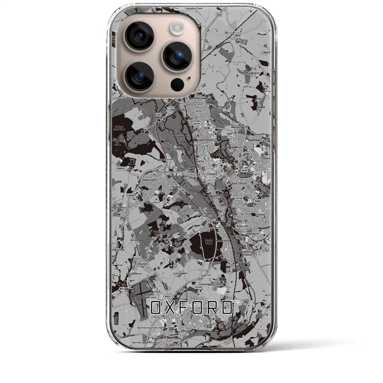 【オックスフォード(イギリス)】地図柄iPhoneケース(クリアタイプ)