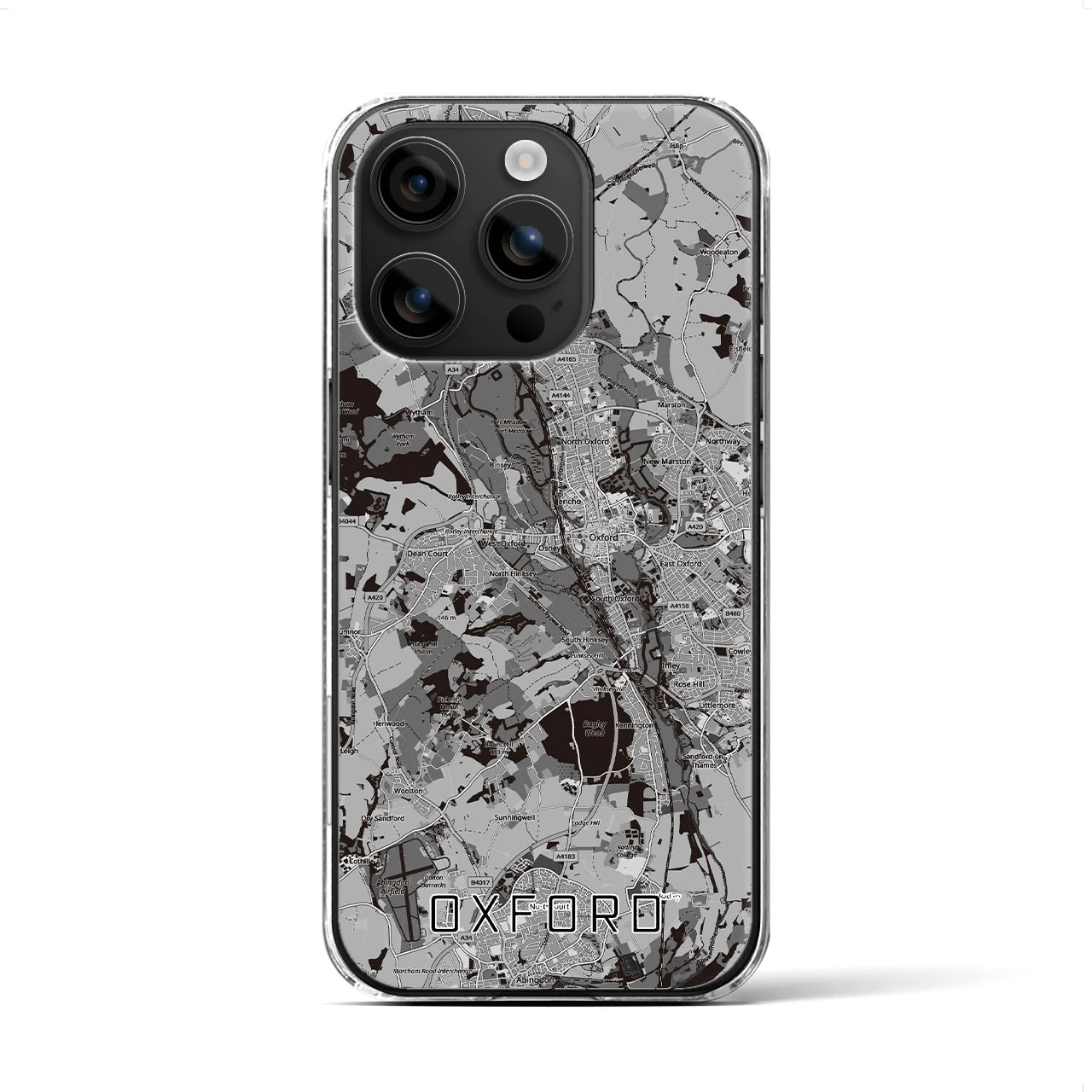 【オックスフォード(イギリス)】地図柄iPhoneケース(クリアタイプ)