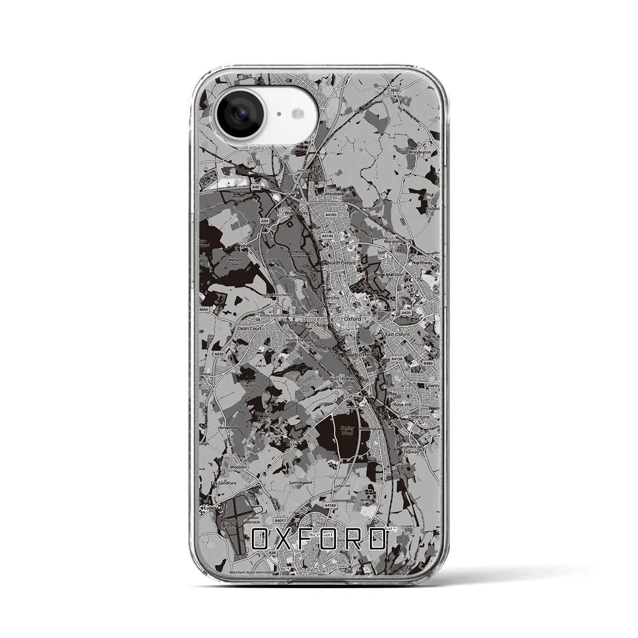 【オックスフォード(イギリス)】地図柄iPhoneケース(クリアタイプ)