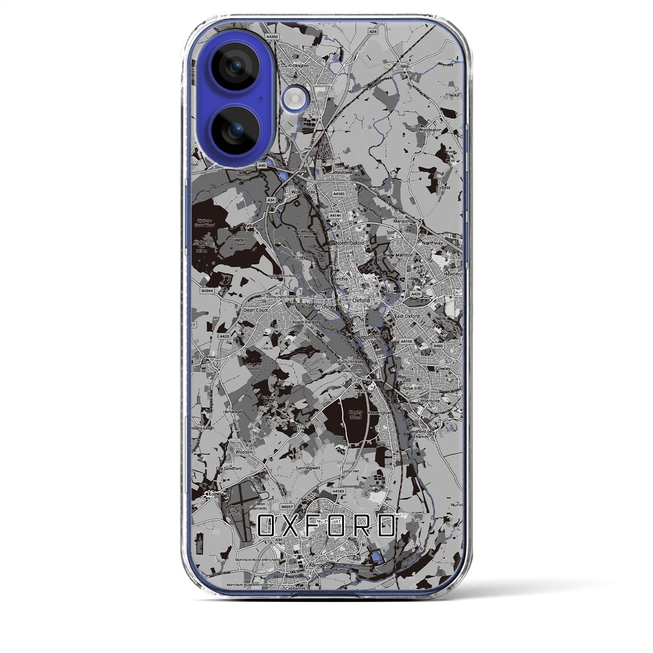 【オックスフォード(イギリス)】地図柄iPhoneケース(クリアタイプ)