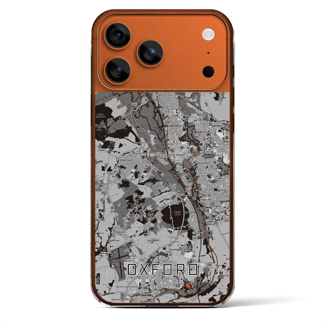 【オックスフォード(イギリス)】地図柄iPhoneケース(クリアタイプ)