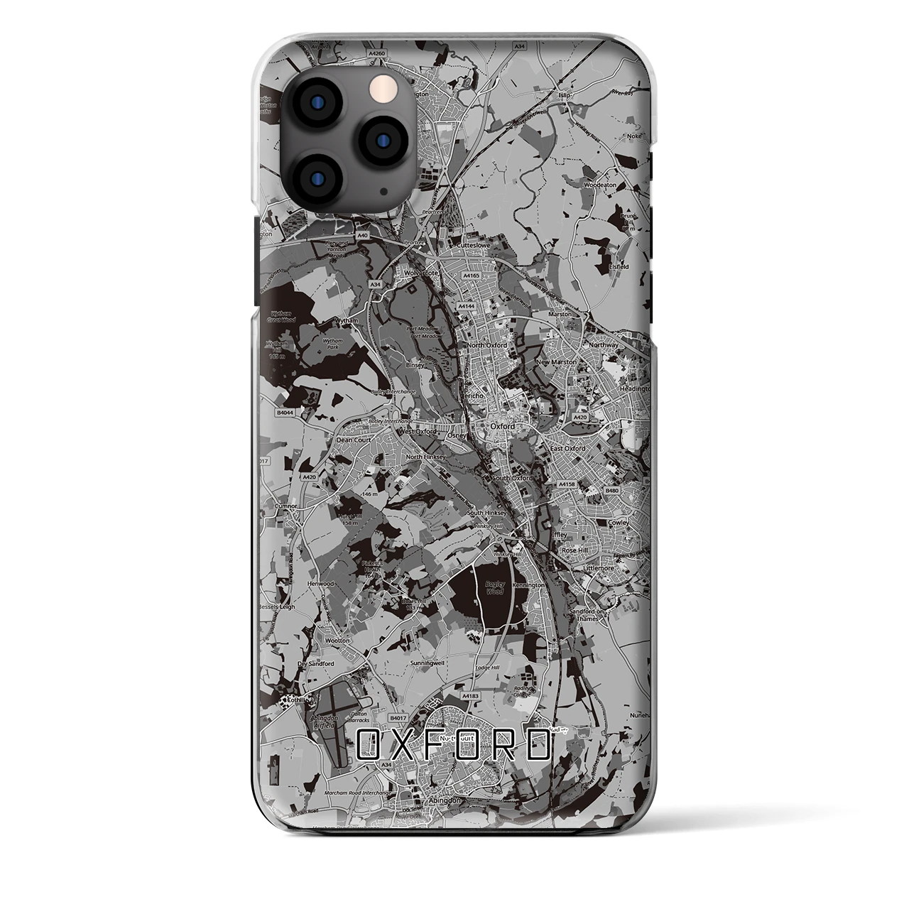 【オックスフォード(イギリス)】地図柄iPhoneケース(クリアタイプ)