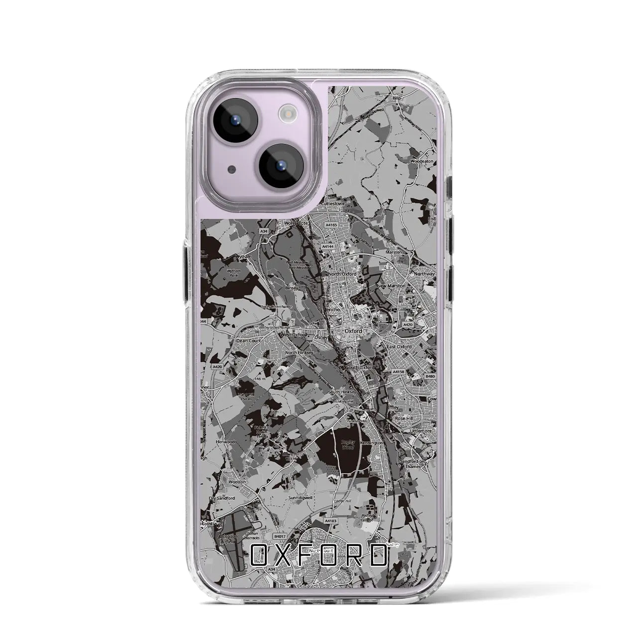 【オックスフォード(イギリス)】地図柄iPhoneケース(MagSafeタイプ)