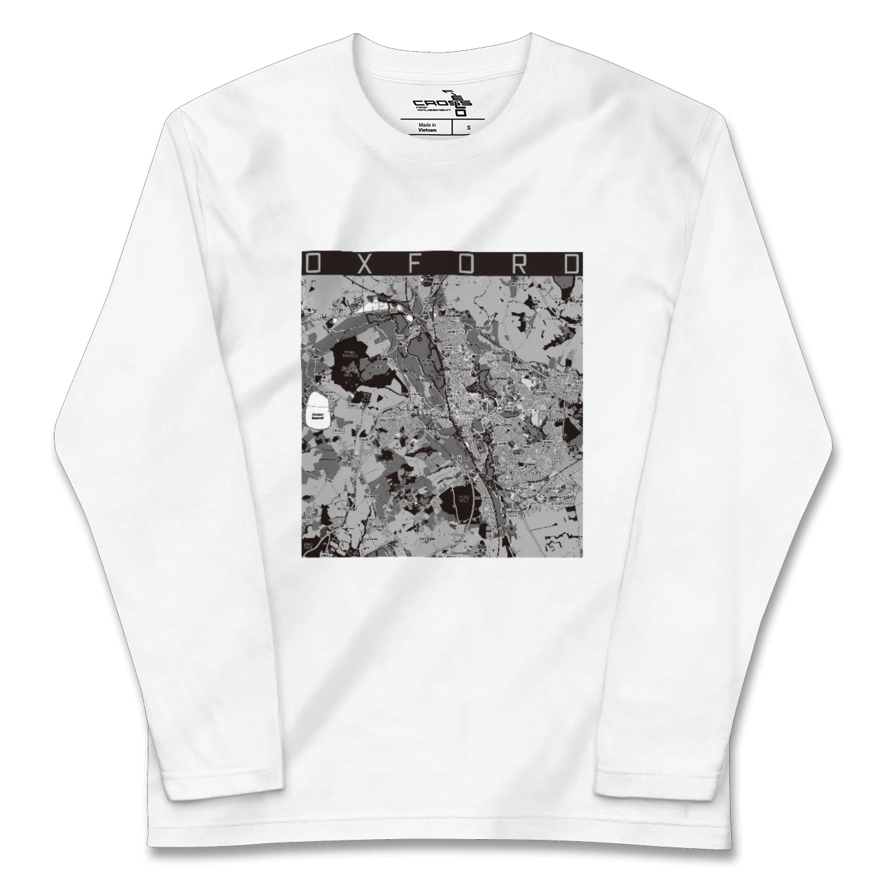 【オックスフォード(イギリス)】地図柄ロングスリーブTシャツ