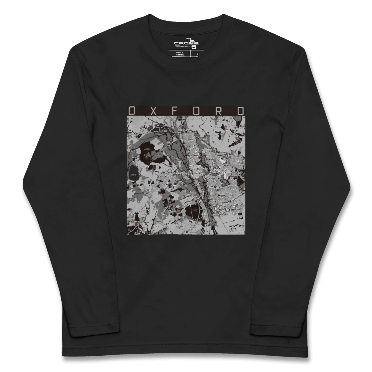 【オックスフォード(イギリス)】地図柄ロングスリーブTシャツ