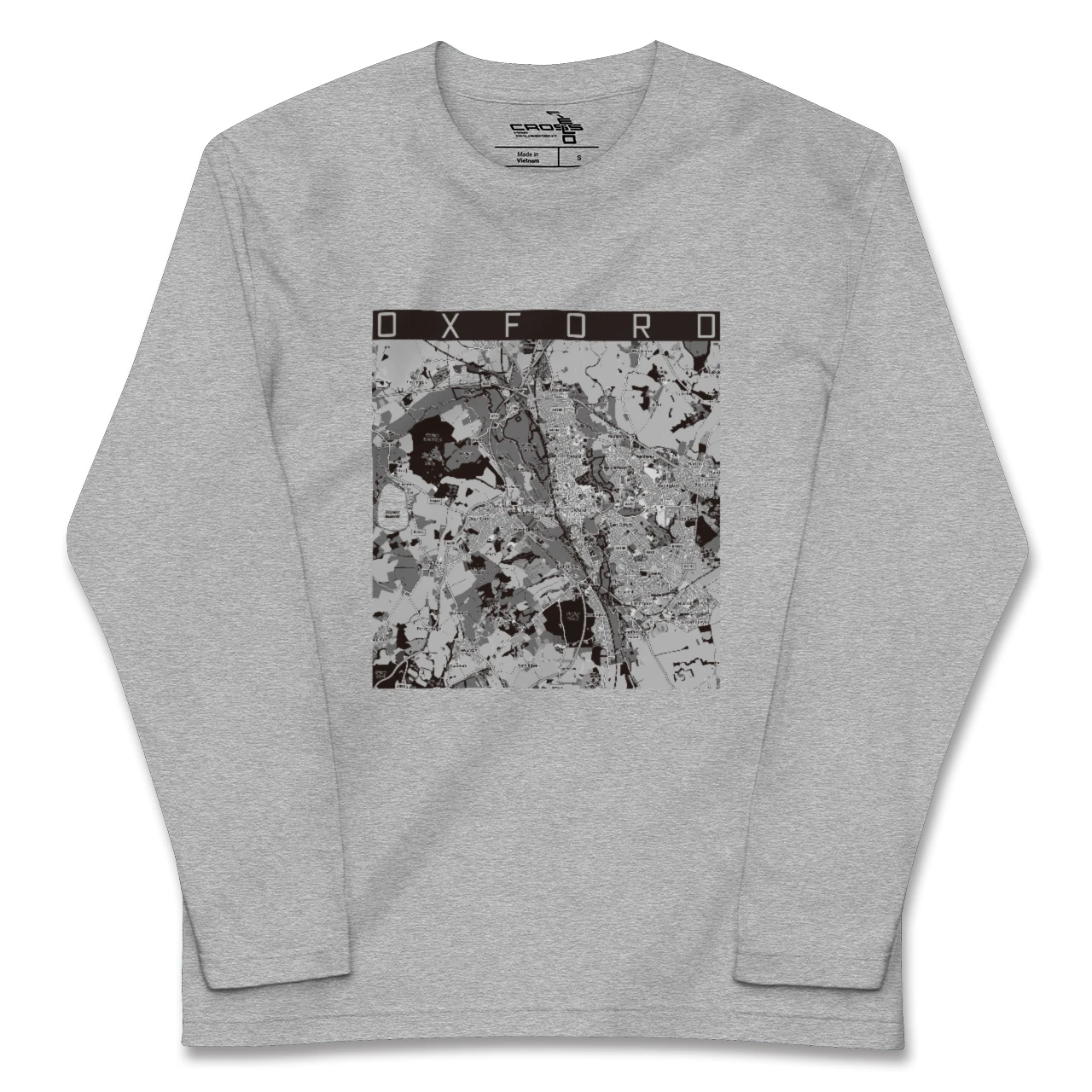 【オックスフォード(イギリス)】地図柄ロングスリーブTシャツ