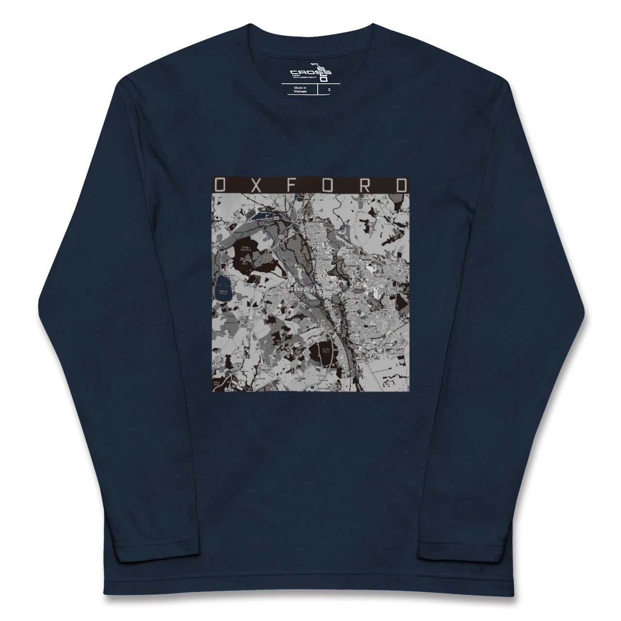 【オックスフォード(イギリス)】地図柄ロングスリーブTシャツ