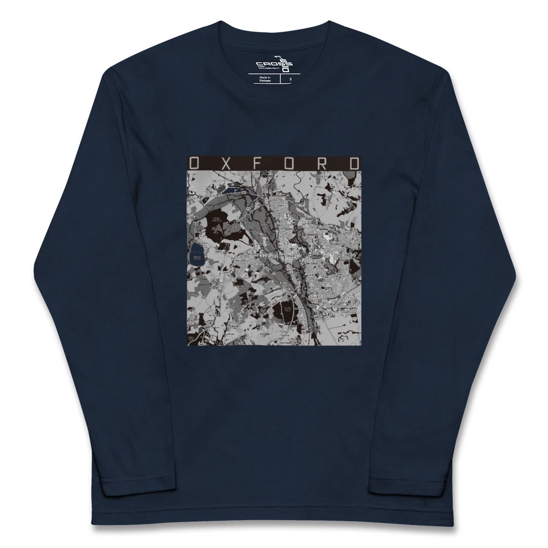 【オックスフォード(イギリス)】地図柄ロングスリーブTシャツ