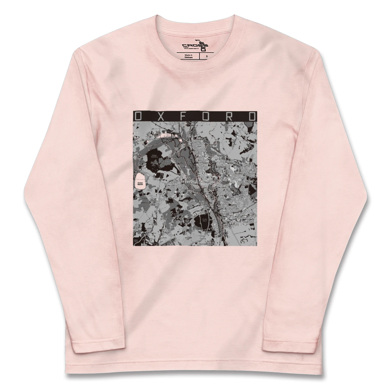 【オックスフォード(イギリス)】地図柄ロングスリーブTシャツ