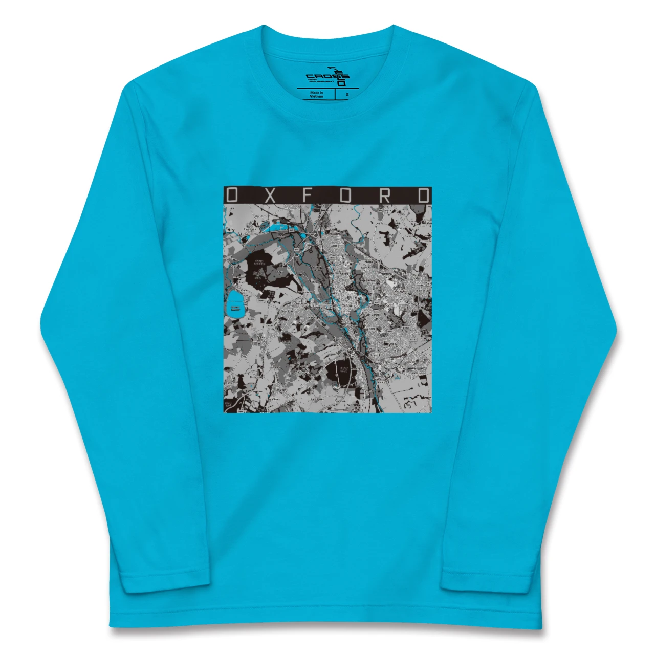 【オックスフォード(イギリス)】地図柄ロングスリーブTシャツ
