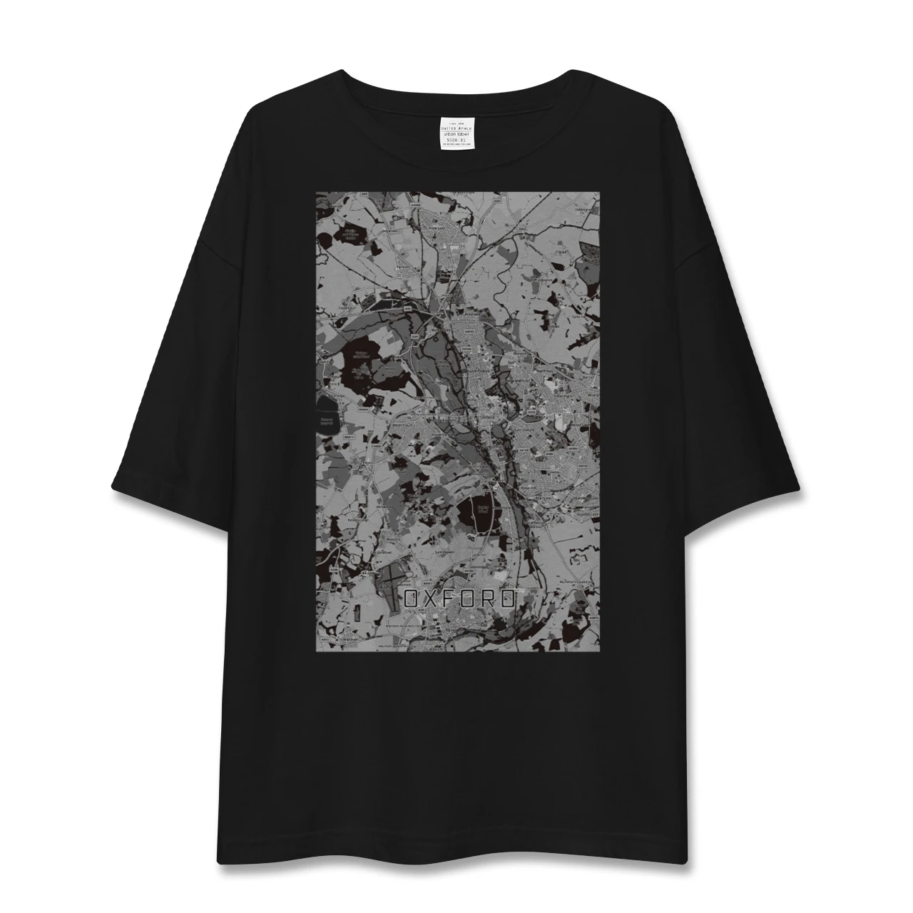 【オックスフォード(イギリス)】地図柄ビッグシルエットTシャツ