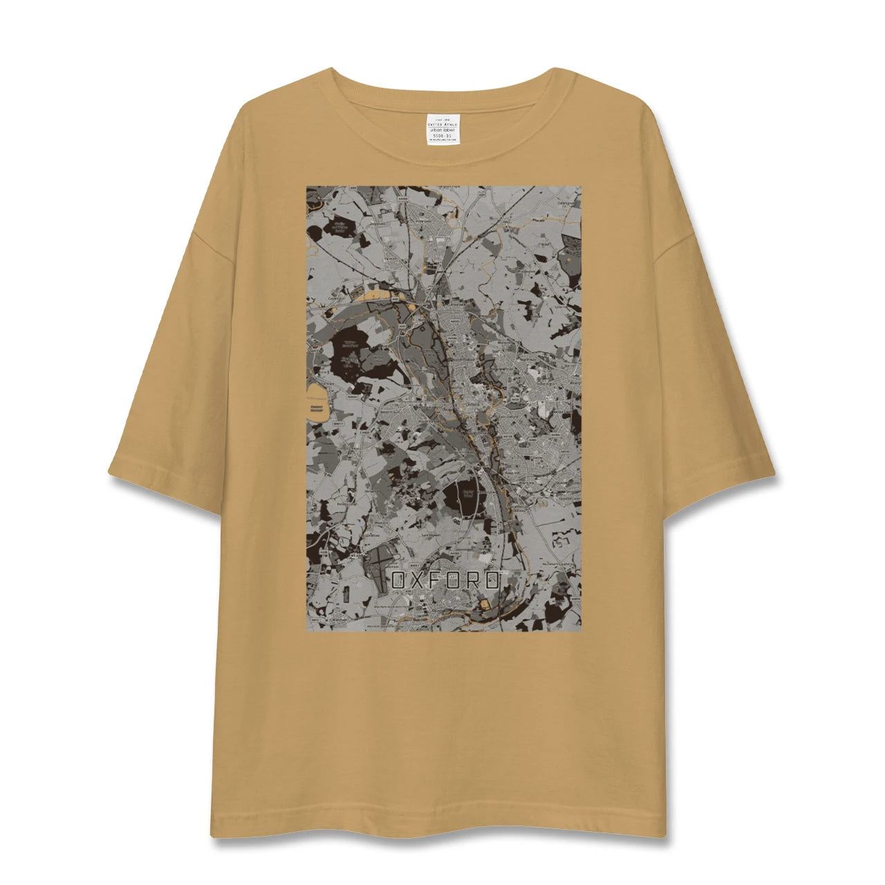 【オックスフォード(イギリス)】地図柄ビッグシルエットTシャツ