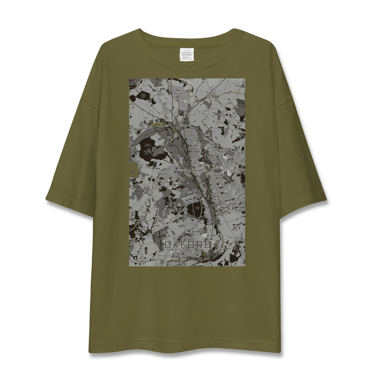【オックスフォード(イギリス)】地図柄ビッグシルエットTシャツ