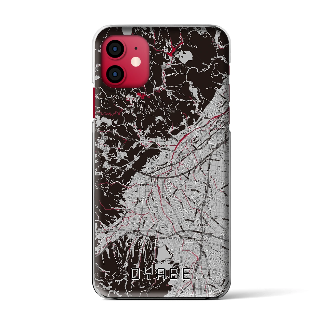 【小矢部(富山県)】地図柄iPhoneケース(クリアタイプ)