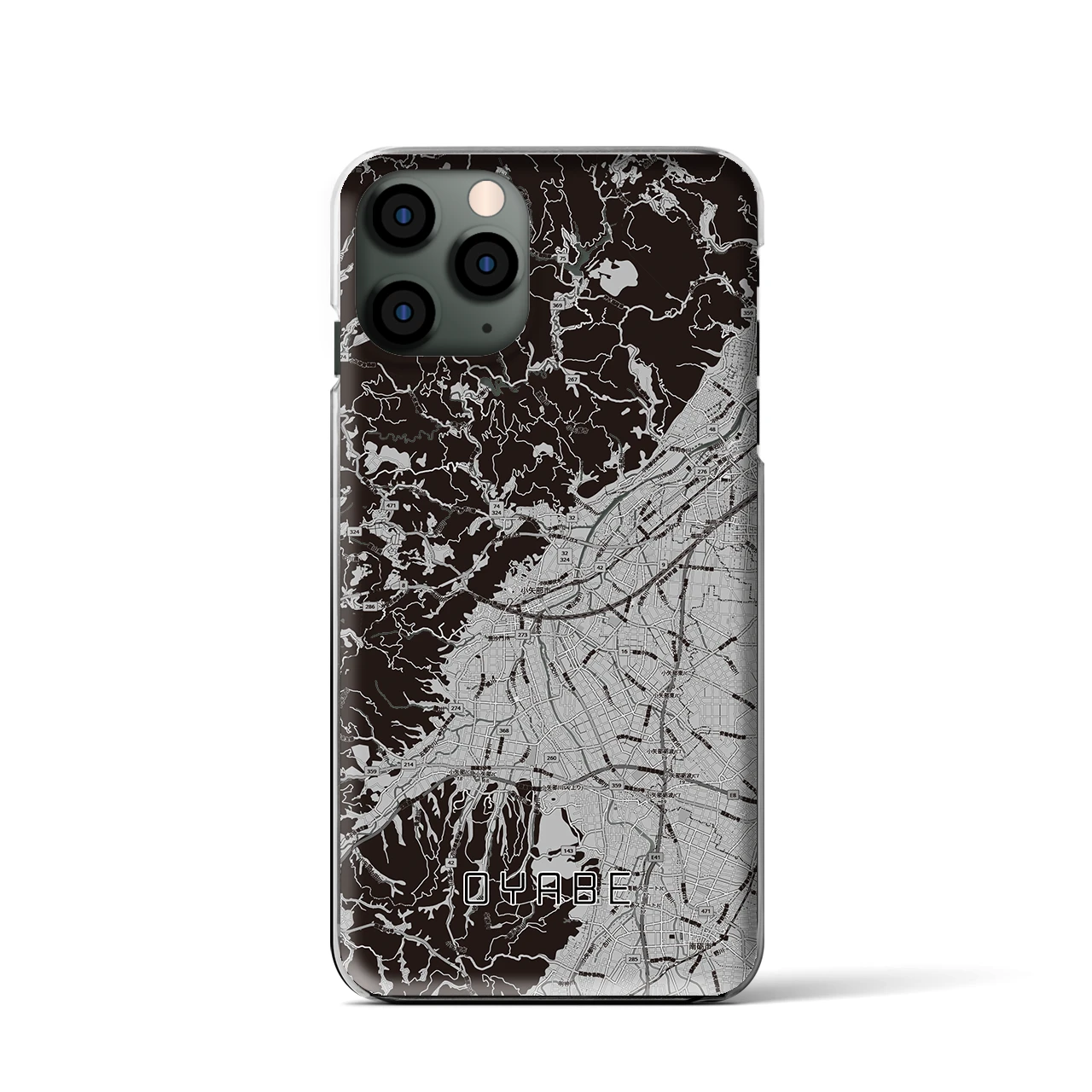 【小矢部(富山県)】地図柄iPhoneケース(クリアタイプ)