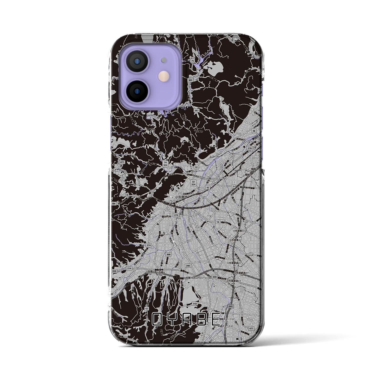 【小矢部(富山県)】地図柄iPhoneケース(クリアタイプ)