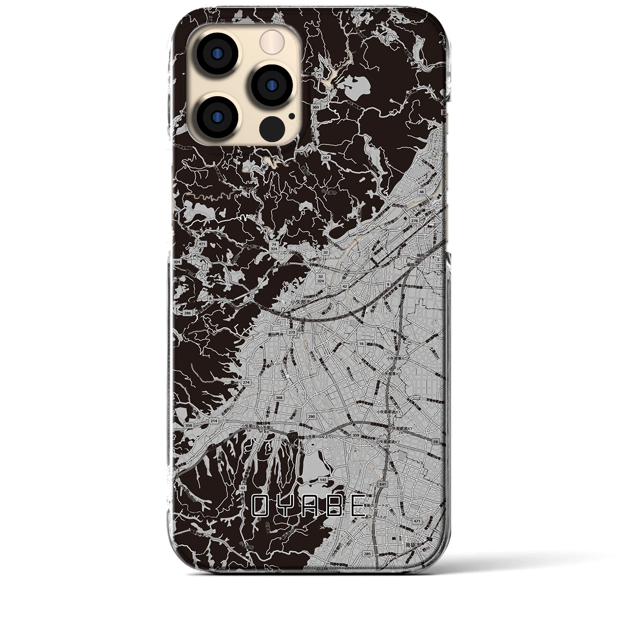 【小矢部(富山県)】地図柄iPhoneケース(クリアタイプ)