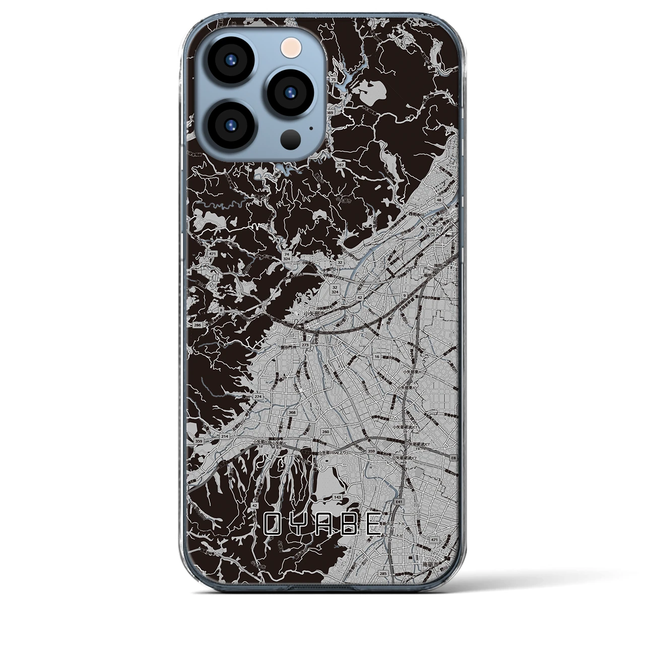 【小矢部(富山県)】地図柄iPhoneケース(クリアタイプ)