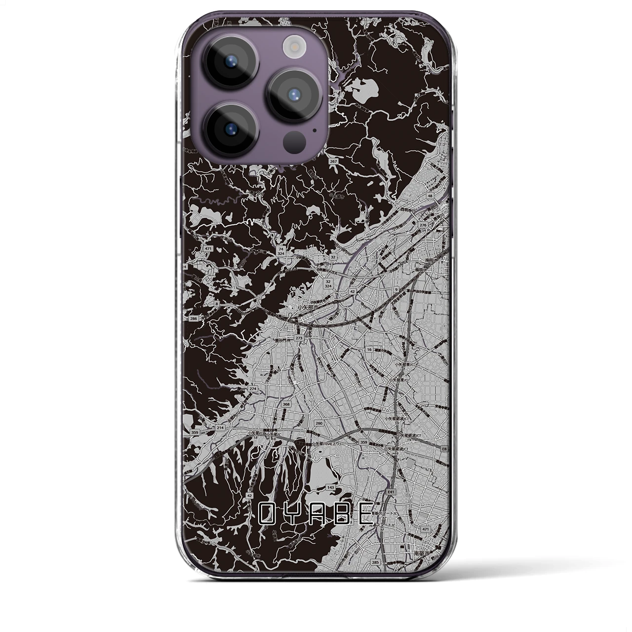 【小矢部(富山県)】地図柄iPhoneケース(クリアタイプ)