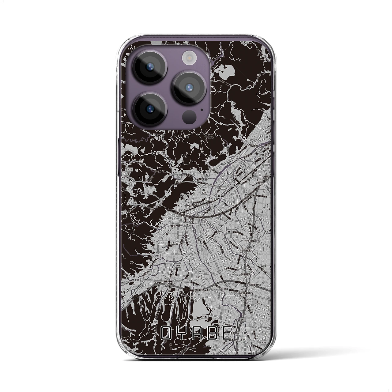 【小矢部(富山県)】地図柄iPhoneケース(クリアタイプ)