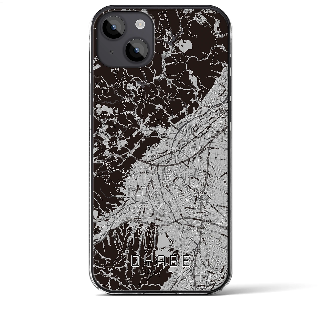 【小矢部(富山県)】地図柄iPhoneケース(クリアタイプ)