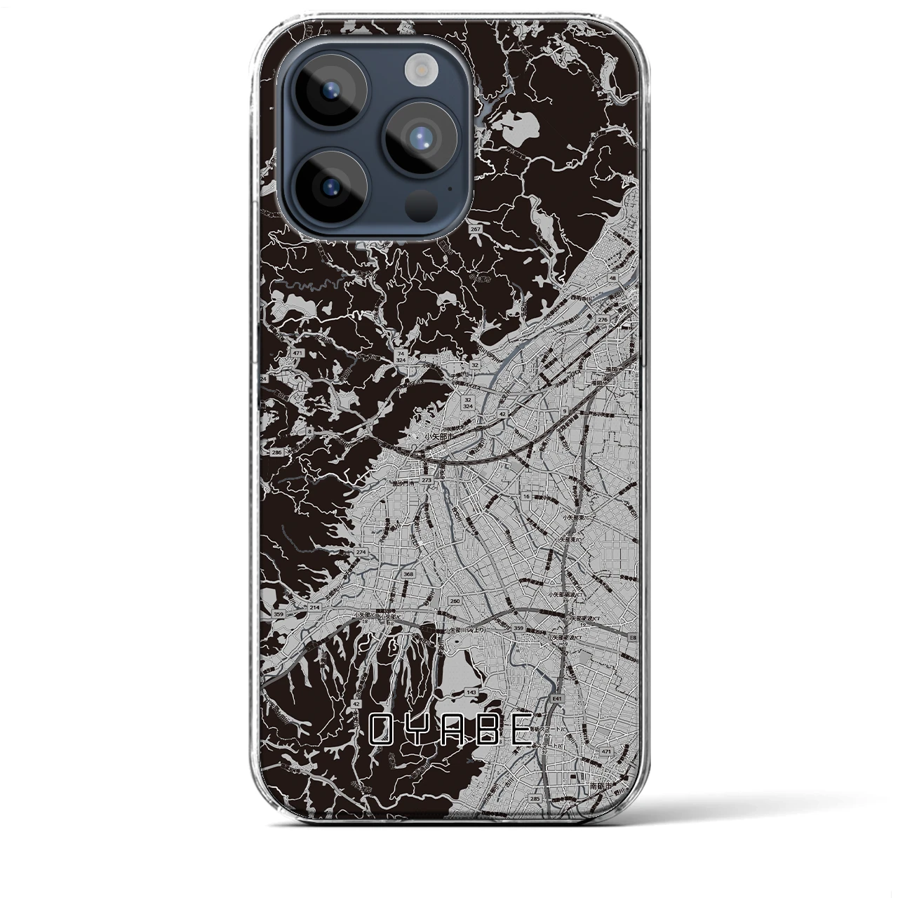 【小矢部(富山県)】地図柄iPhoneケース(クリアタイプ)