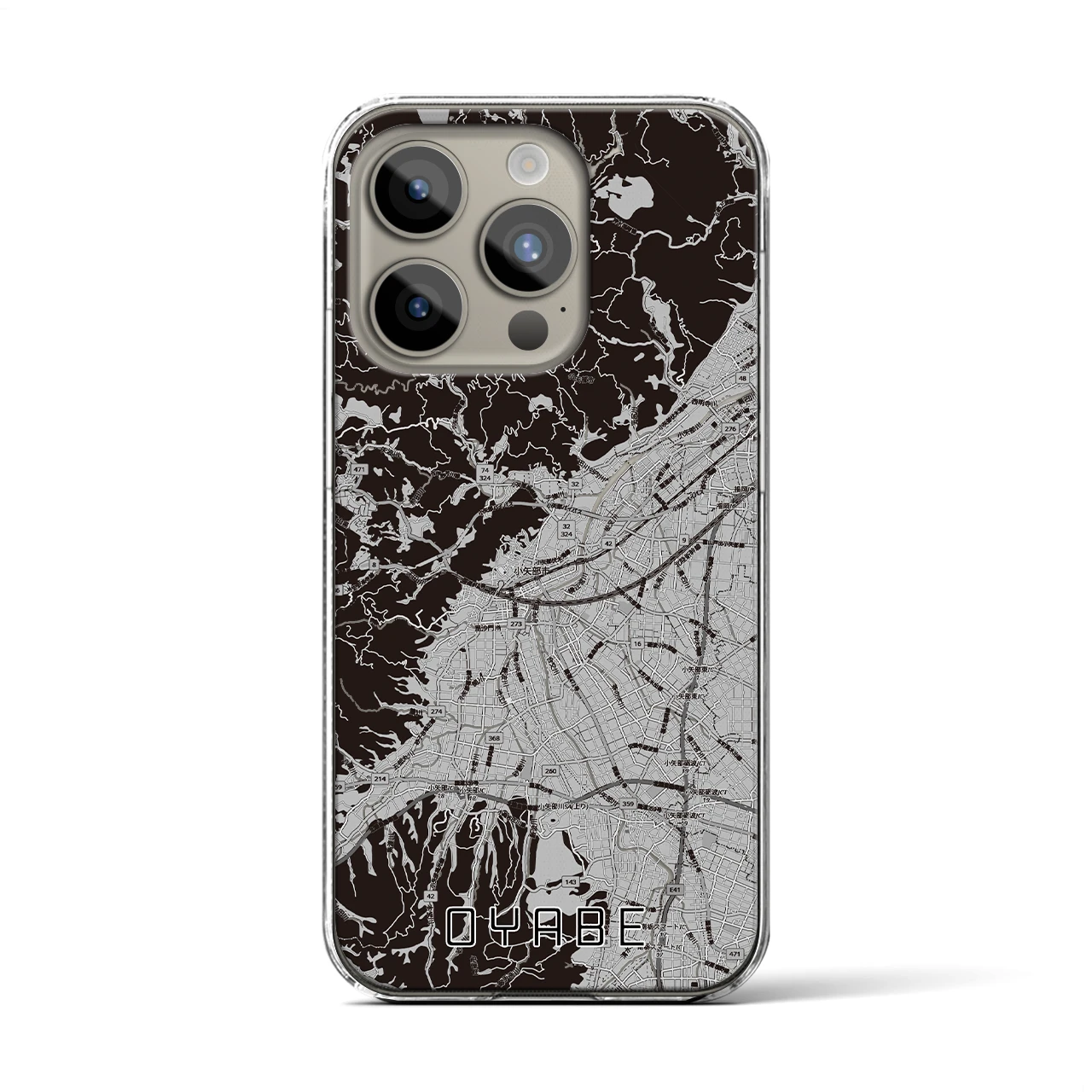 【小矢部(富山県)】地図柄iPhoneケース(クリアタイプ)