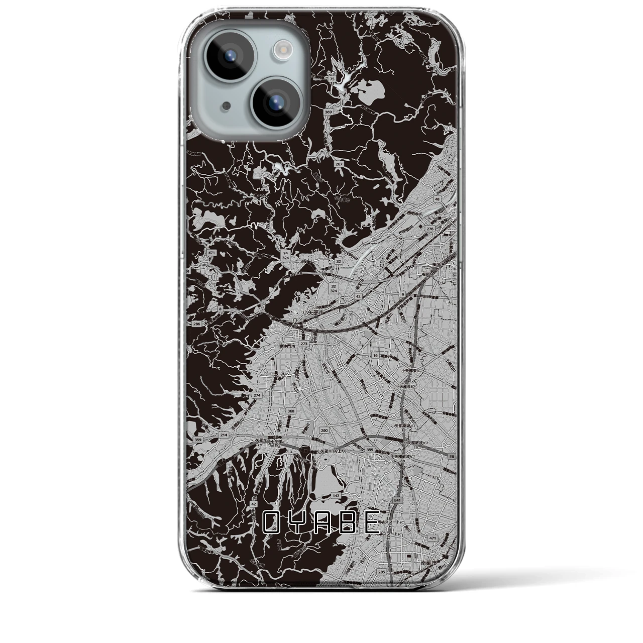 【小矢部(富山県)】地図柄iPhoneケース(クリアタイプ)