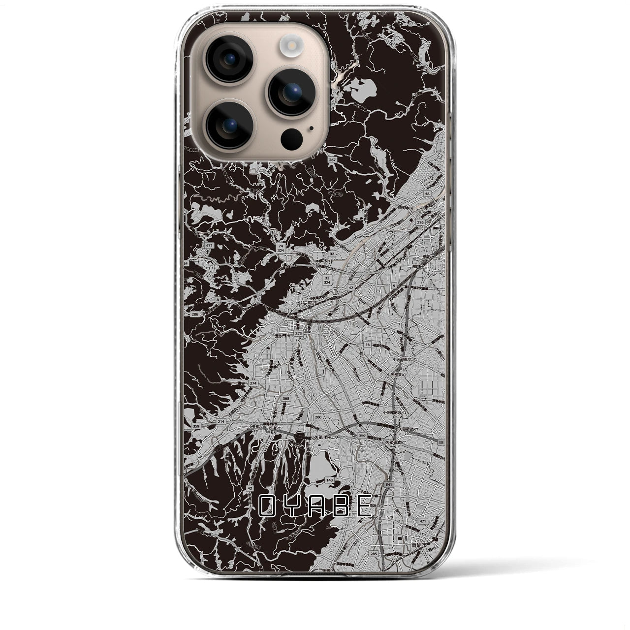 【小矢部(富山県)】地図柄iPhoneケース(クリアタイプ)