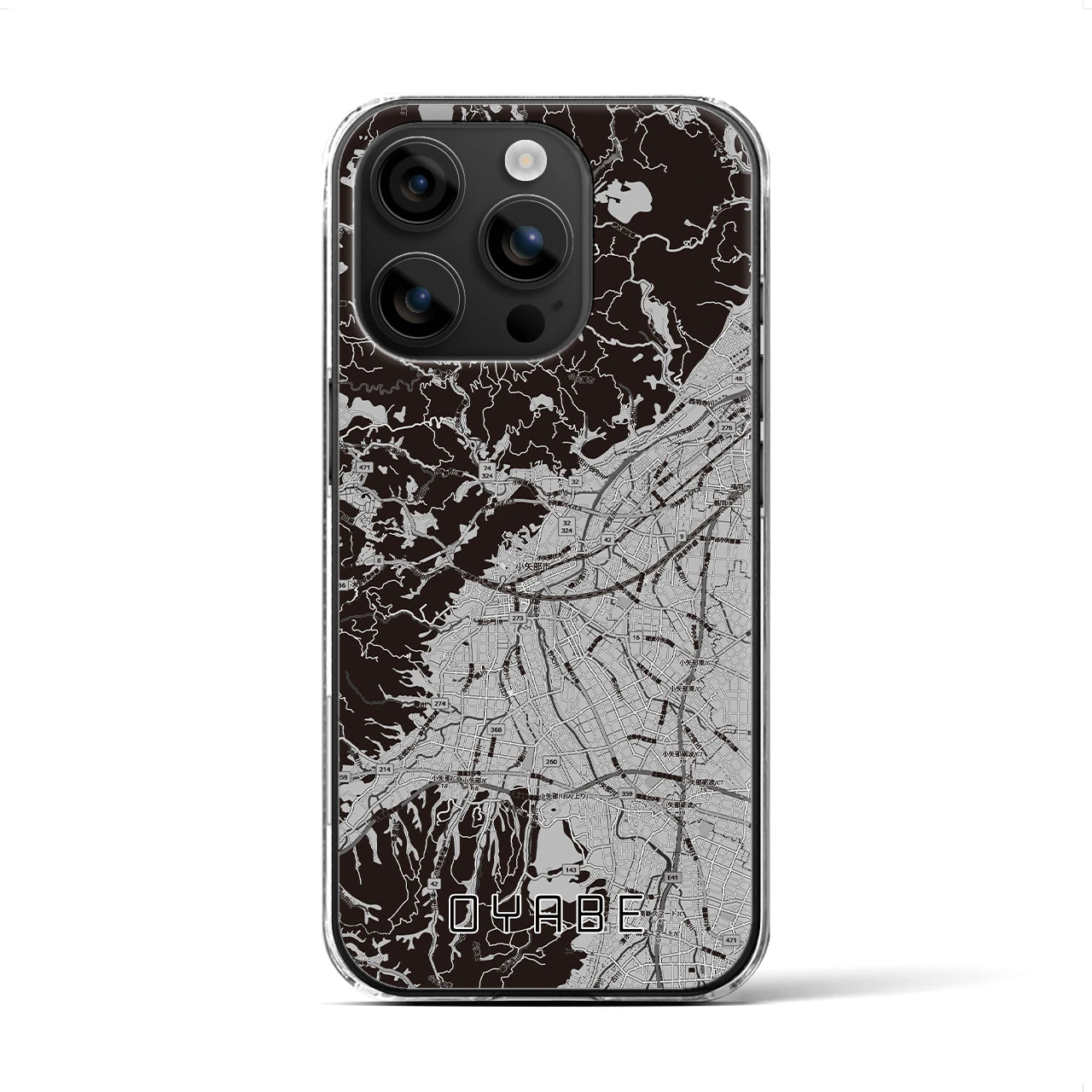 【小矢部(富山県)】地図柄iPhoneケース(クリアタイプ)