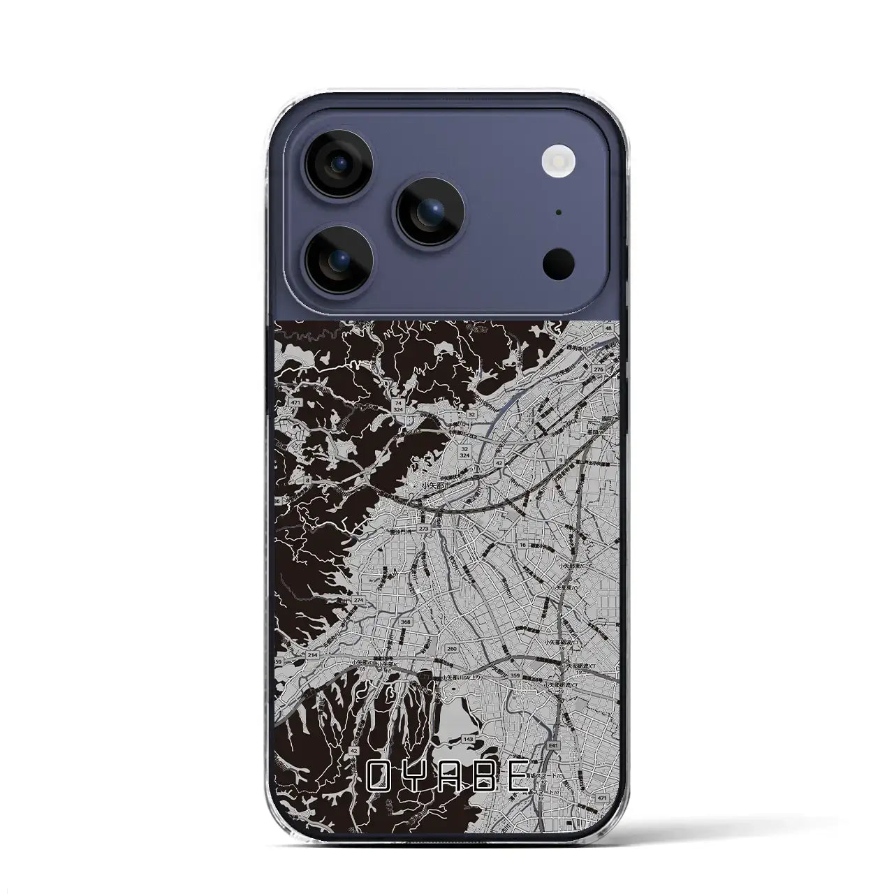 【小矢部(富山県)】地図柄iPhoneケース(クリアタイプ)