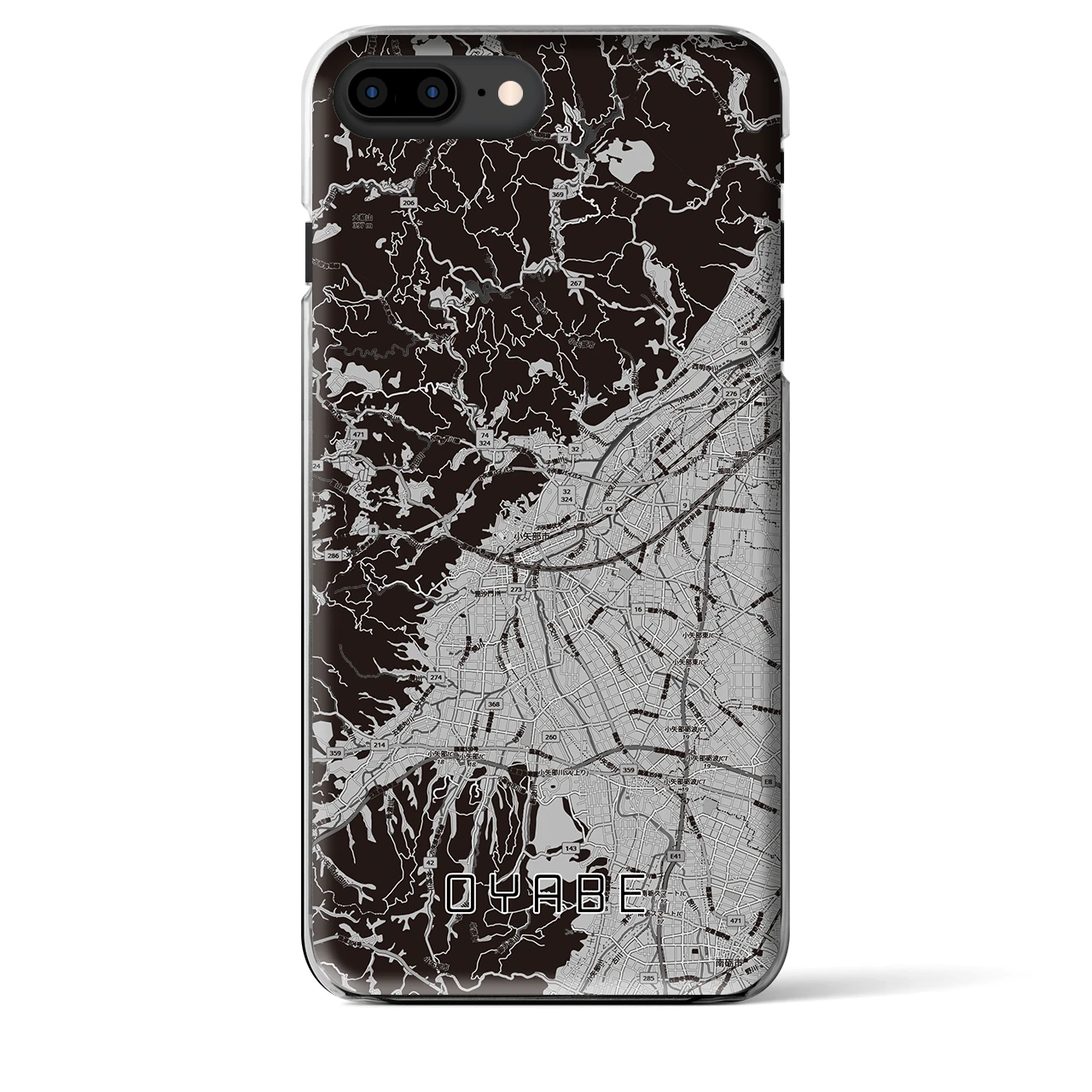 【小矢部(富山県)】地図柄iPhoneケース(クリアタイプ)