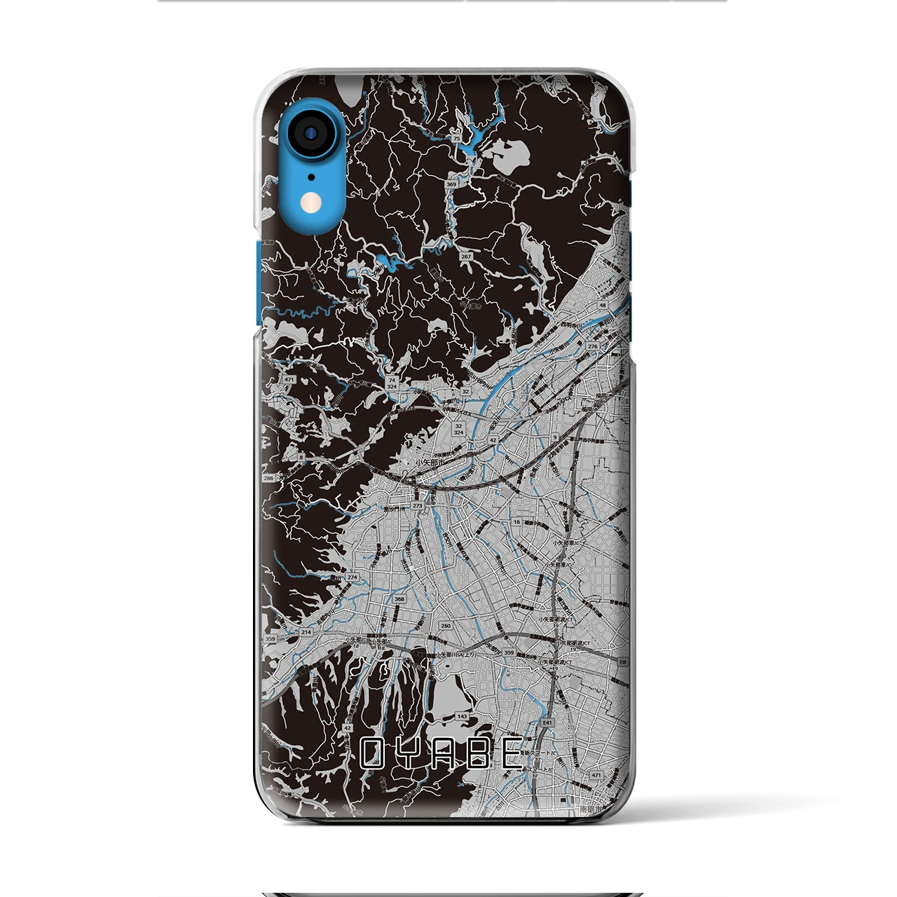 【小矢部(富山県)】地図柄iPhoneケース(クリアタイプ)