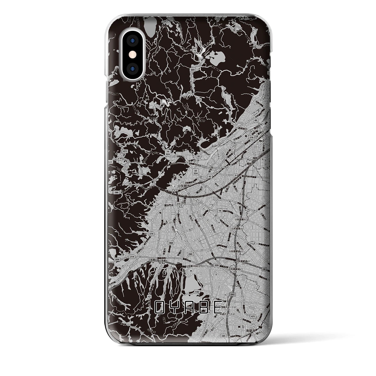 【小矢部(富山県)】地図柄iPhoneケース(クリアタイプ)