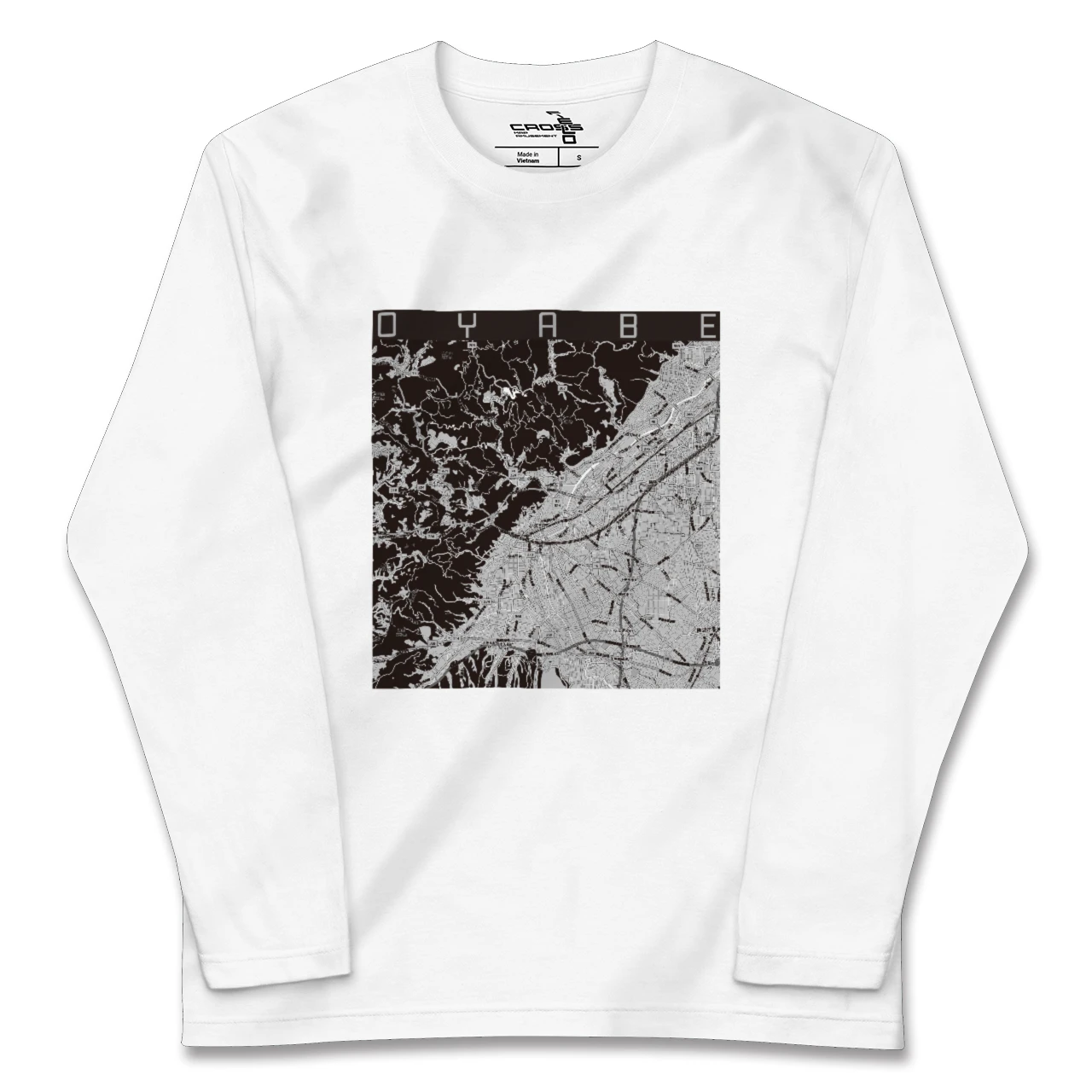 【小矢部(富山県)】地図柄ロングスリーブTシャツ