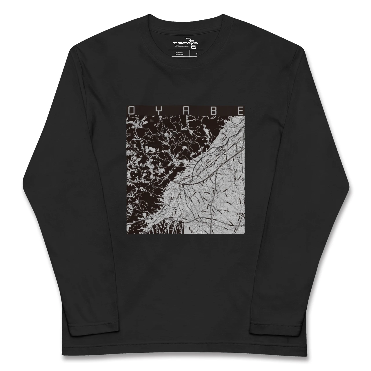 【小矢部(富山県)】地図柄ロングスリーブTシャツ