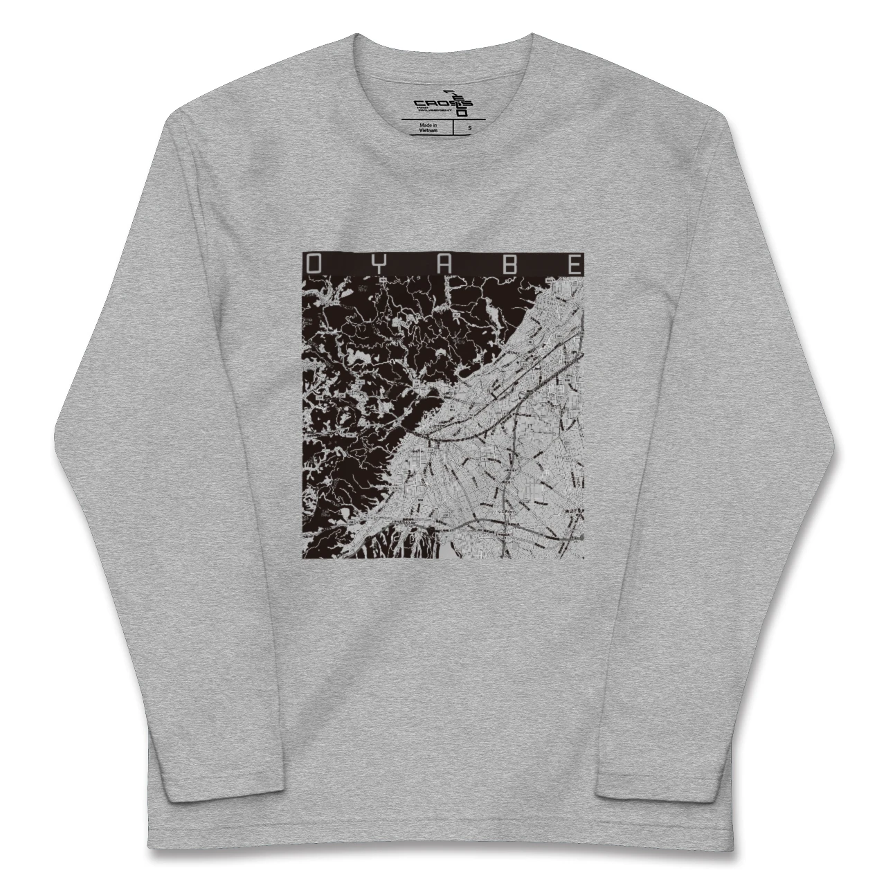 【小矢部(富山県)】地図柄ロングスリーブTシャツ