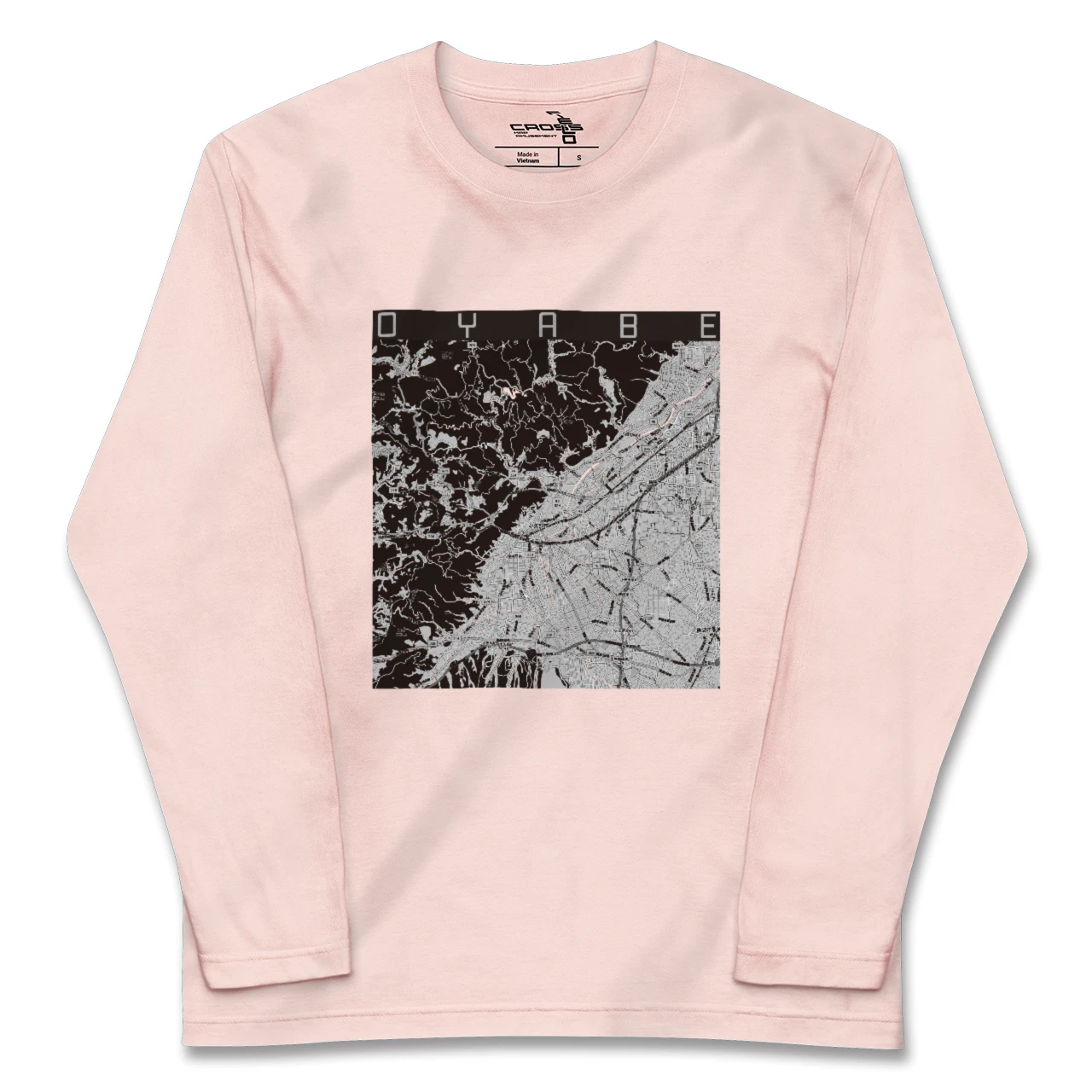【小矢部(富山県)】地図柄ロングスリーブTシャツ