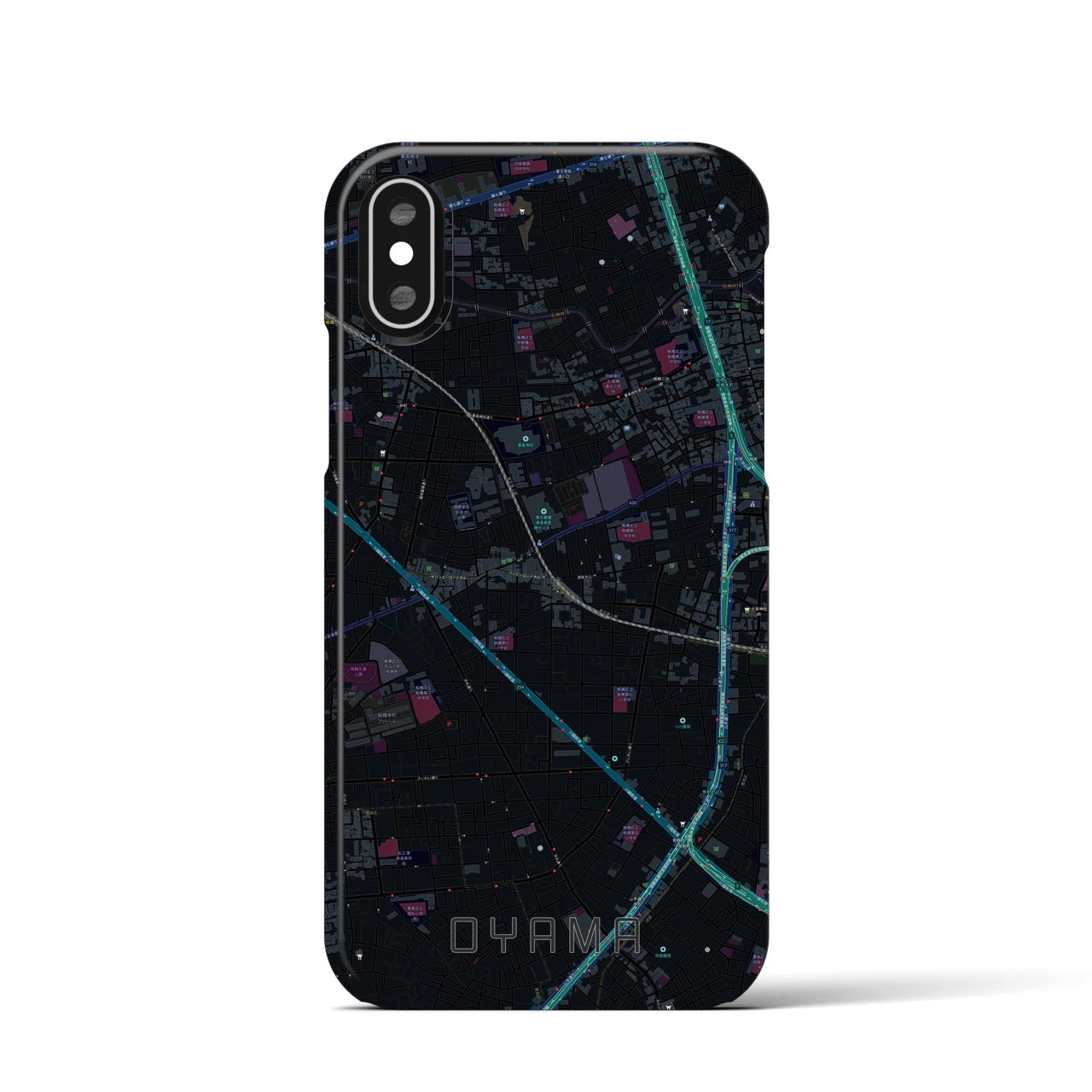 【大山(東京都)】地図柄iPhoneケース(バックカバータイプ)