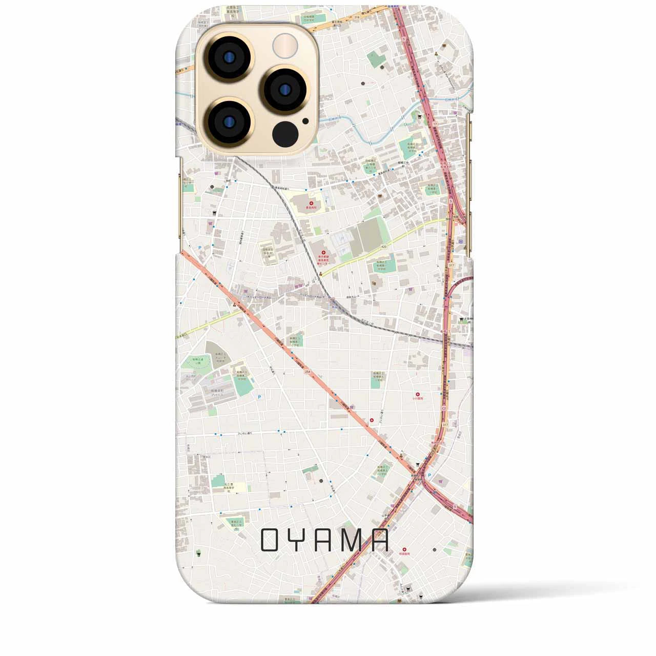 【大山(東京都)】地図柄iPhoneケース(バックカバータイプ)