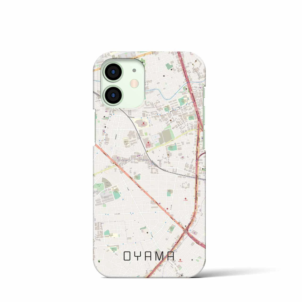 【大山(東京都)】地図柄iPhoneケース(バックカバータイプ)