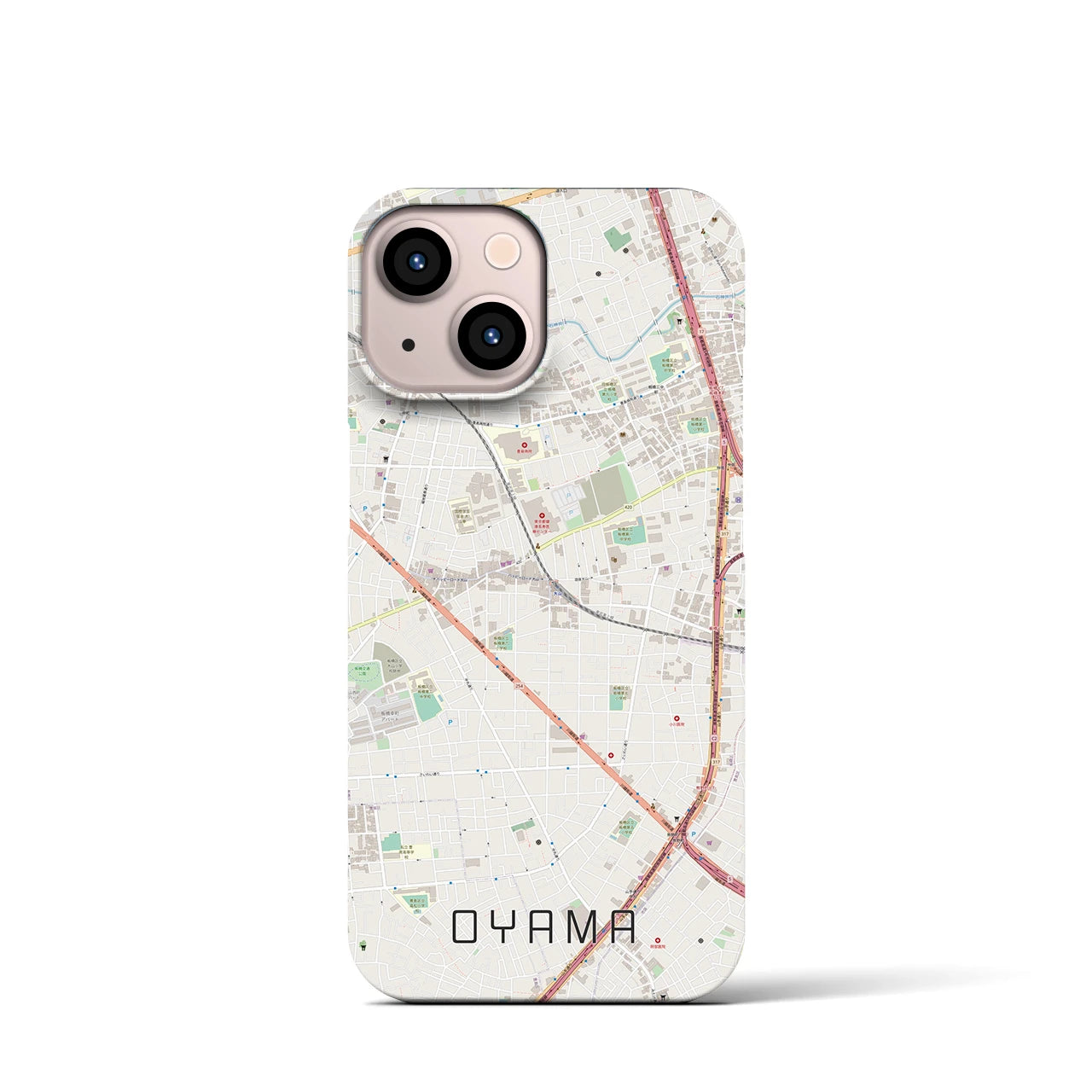 【大山(東京都)】地図柄iPhoneケース(バックカバータイプ)