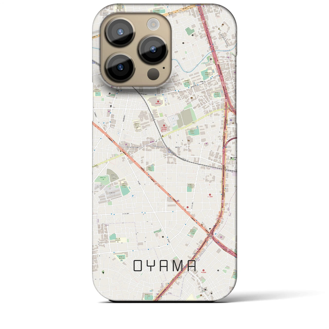 【大山(東京都)】地図柄iPhoneケース(バックカバータイプ)