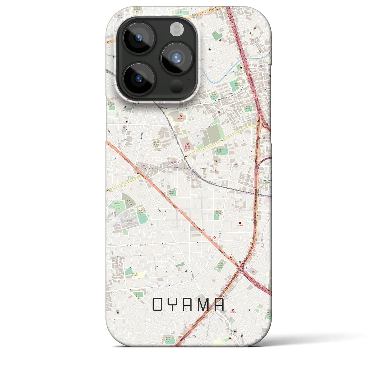 【大山(東京都)】地図柄iPhoneケース(バックカバータイプ)