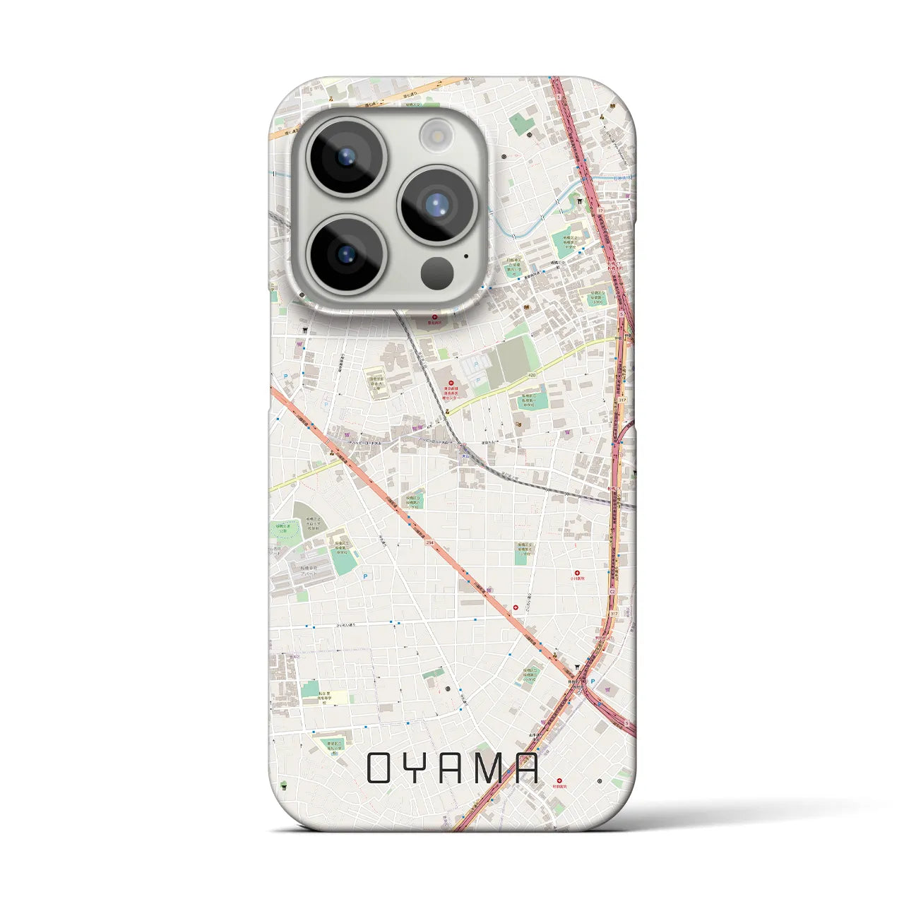 【大山(東京都)】地図柄iPhoneケース(バックカバータイプ)