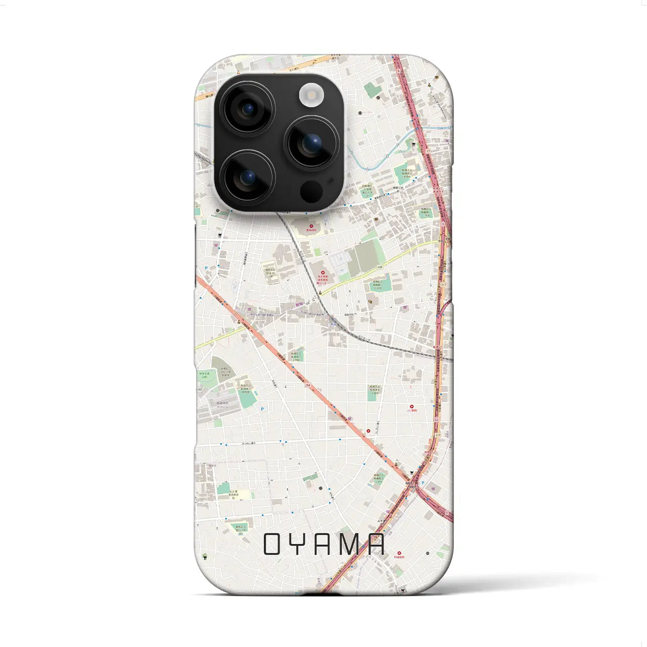 【大山(東京都)】地図柄iPhoneケース(バックカバータイプ)